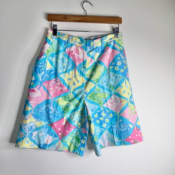 Vintage Women’s Lily Pulitzer Bermuda Patchwork Shorts - Picture 1 of 6